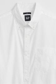 Gap White Stretch Button-Up Slim Fit Shirt - Image 4 of 4