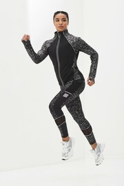 Pour Moi Black Energy Reflective Mesh Panel Legging - Image 1 of 4