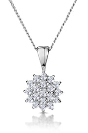 The Diamond Store White 0.25ct Pendant Necklace in 9K White Gold - Image 1 of 4