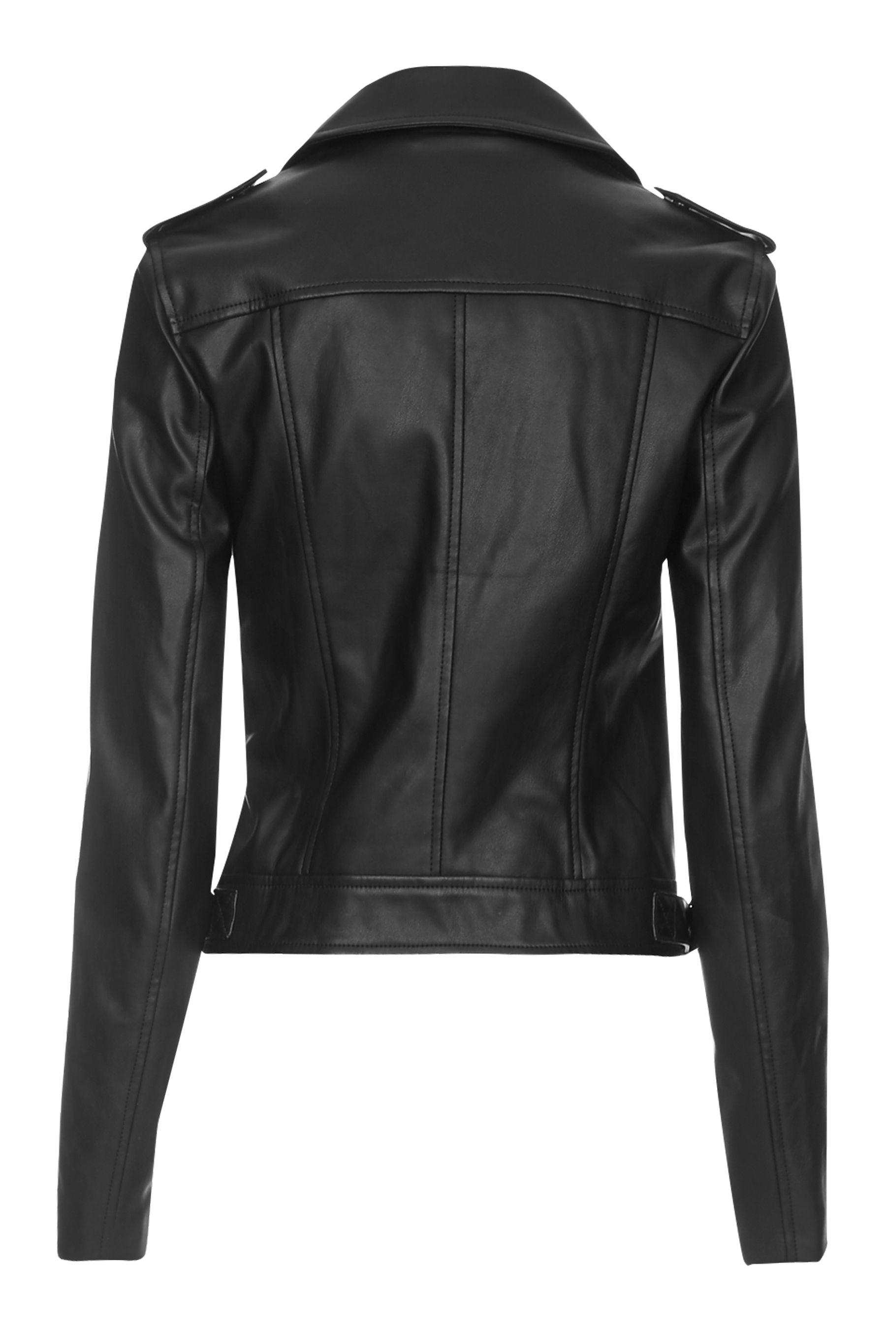 Buy Lipsy Black Petite Faux Leather Biker Jacket from Next Luxembourg
