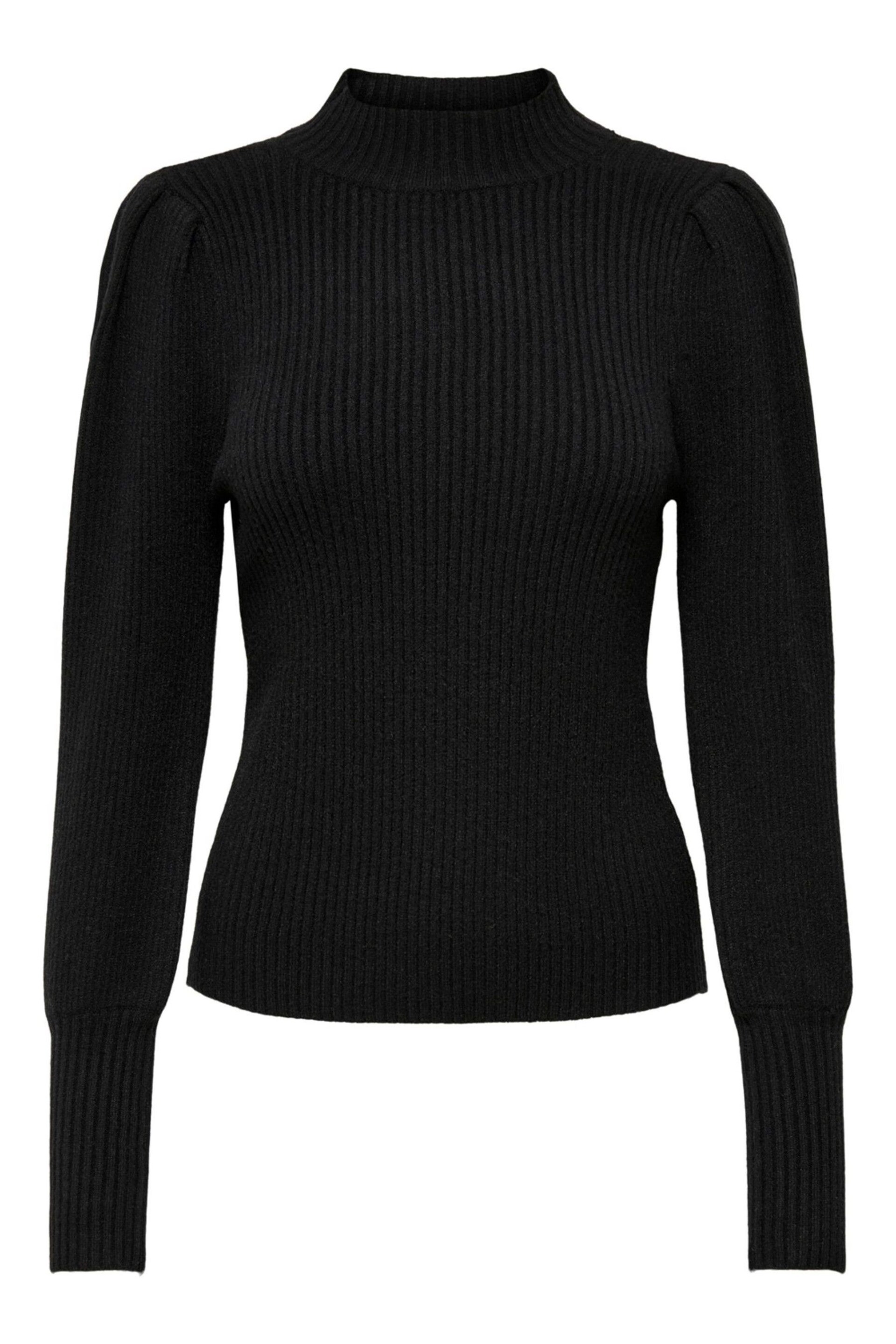 ONLY Black Puff Sleeve Knitted Jumper - Image 5 of 5