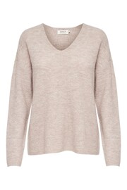 ONLY Stone V Neck Cosy Knitted Jumper - Image 5 of 5