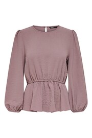 ONLY Pink Long Sleeve Peplum Blouse - Image 5 of 5