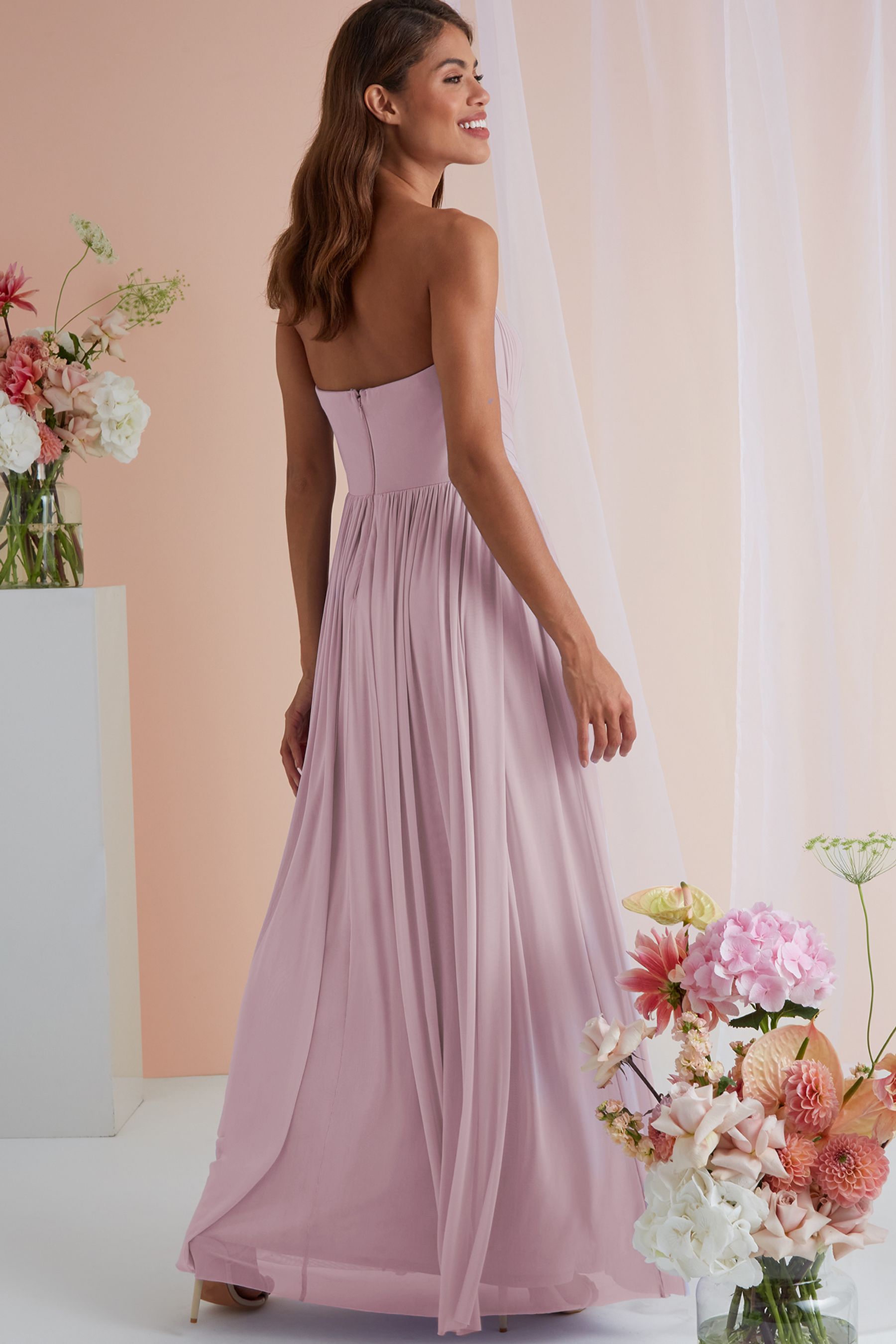 Buy Lipsy Lavender Bridesmaid Bella Multiway Bandeau Bridesmaid Dress from Next Luxembourg