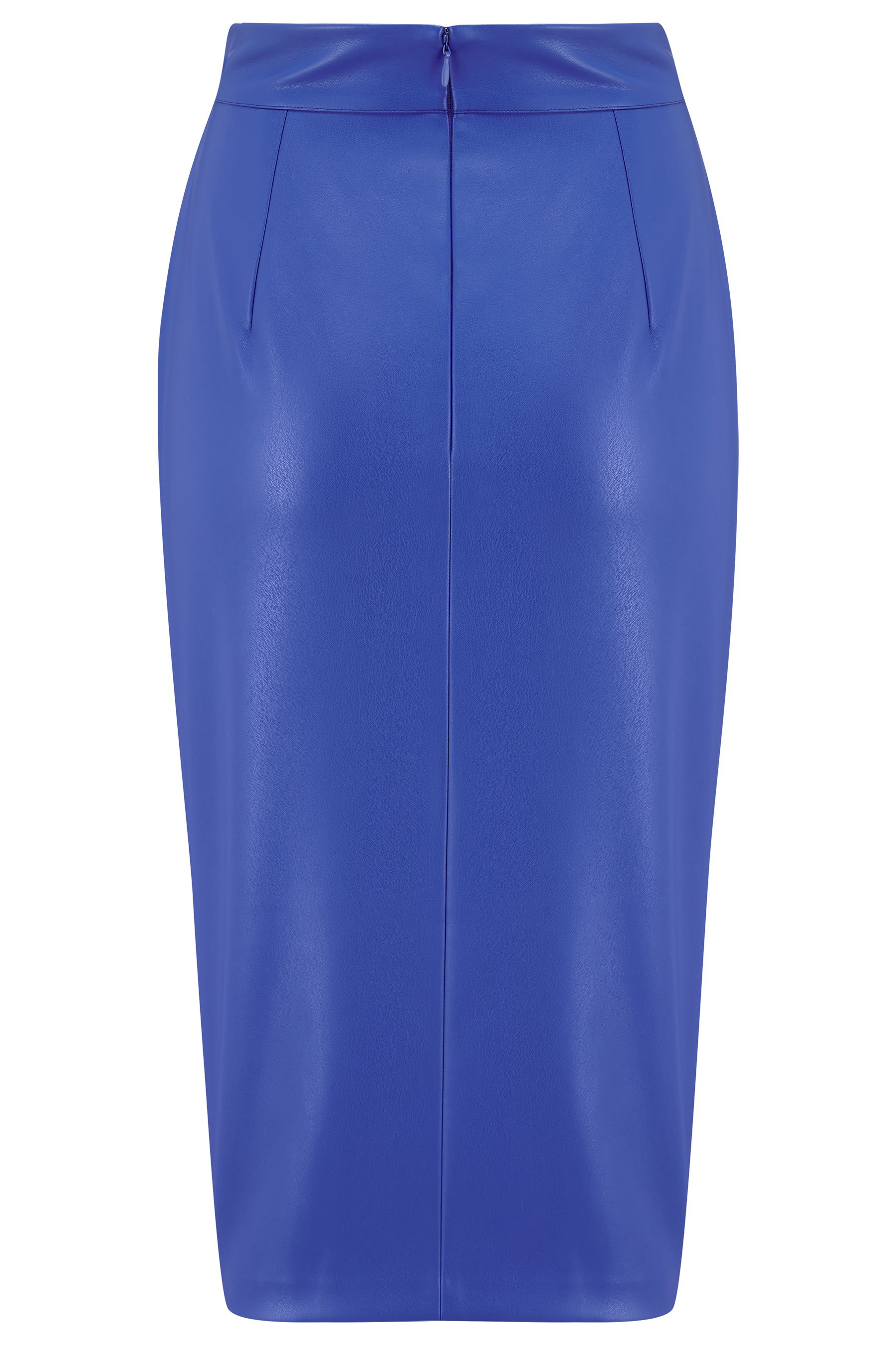 Faux leather pencil skirt blue new arrivals