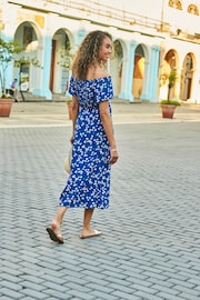 Sosandar Blue Bardot Dress - Image 3 of 4