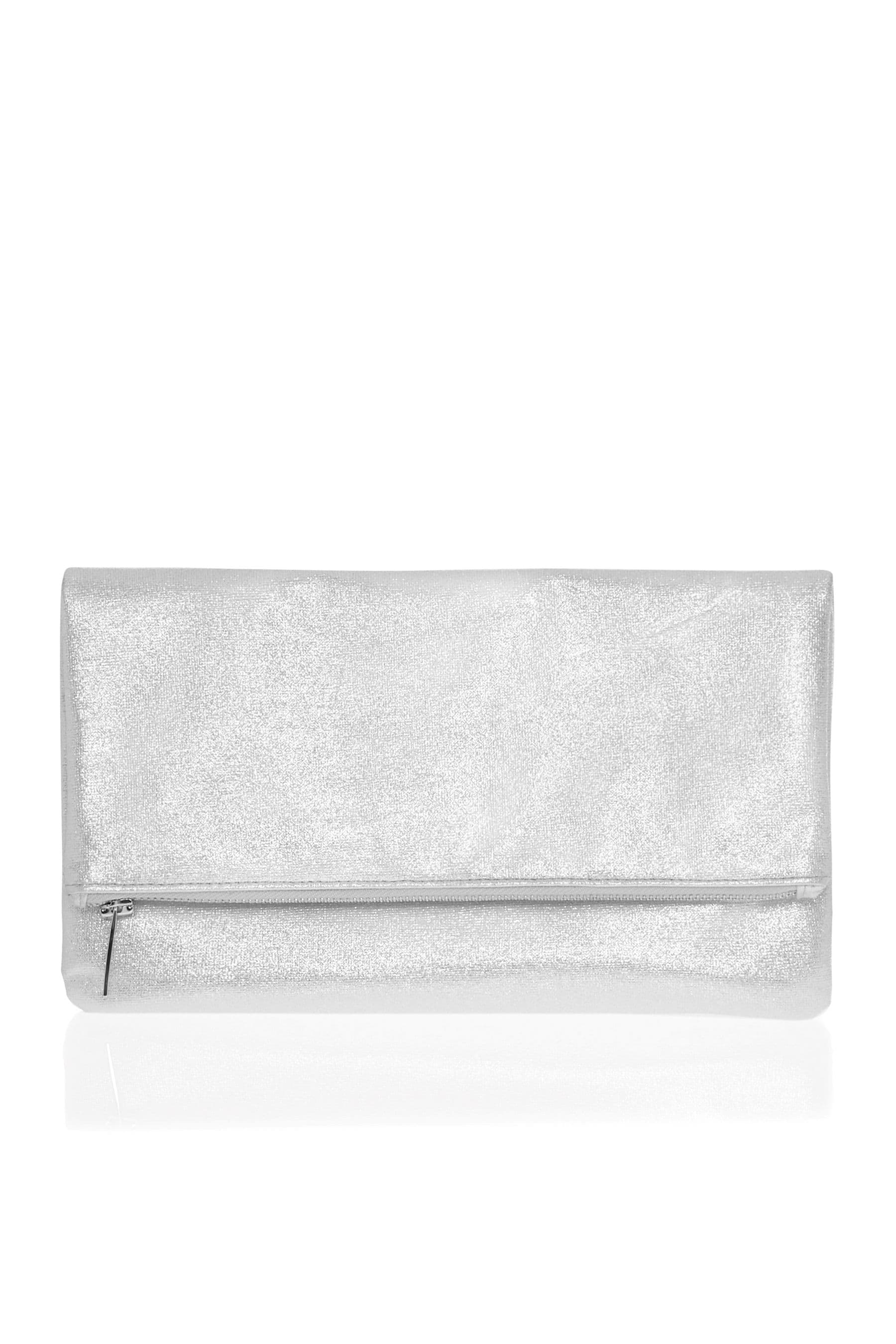 Buy Lipsy Silver Metallic Foldover Clutch Bag from Next Luxembourg