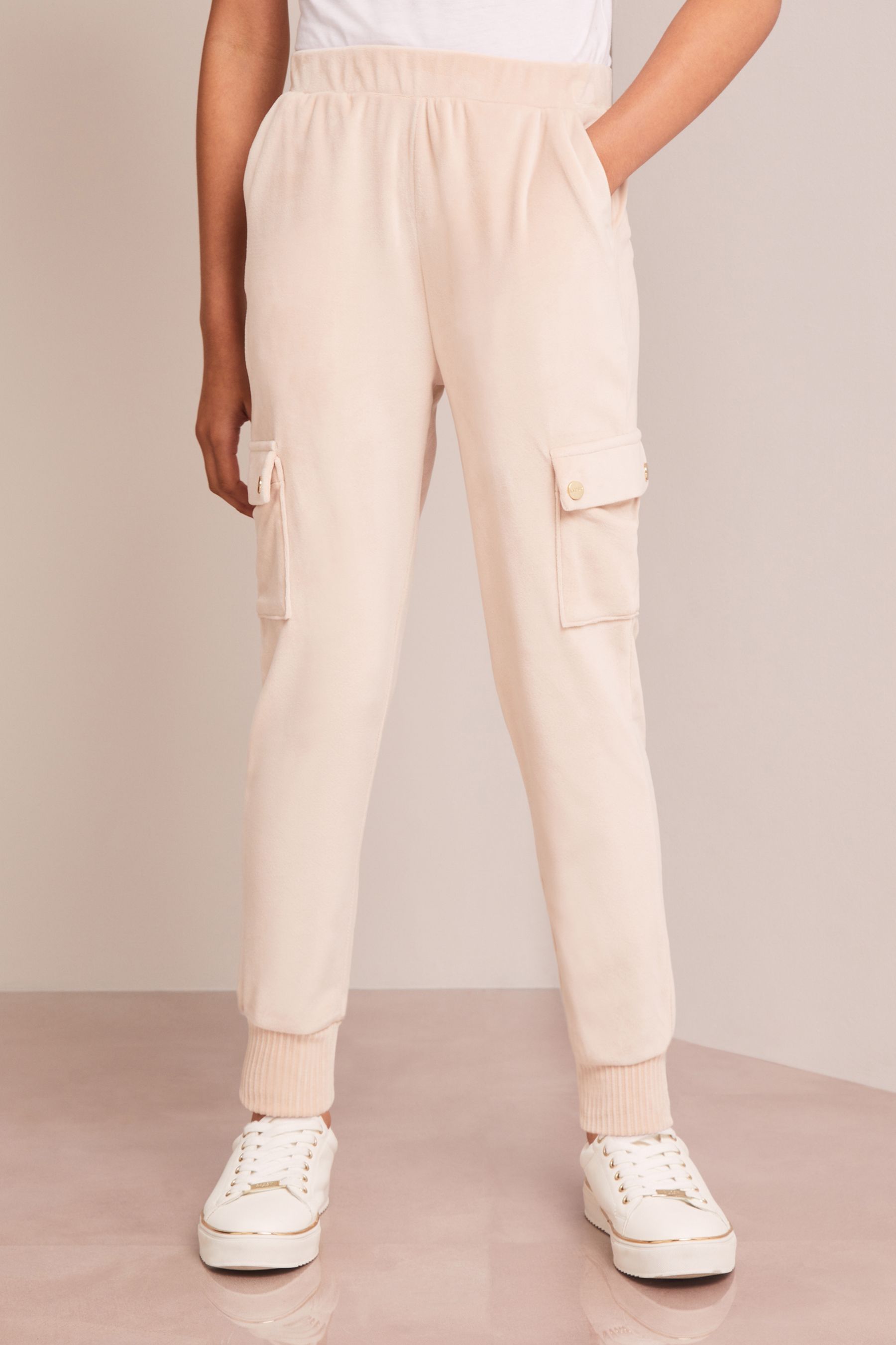 Buy Lipsy Pink Super Soft Cuffed Velour Joggers from Next Ireland