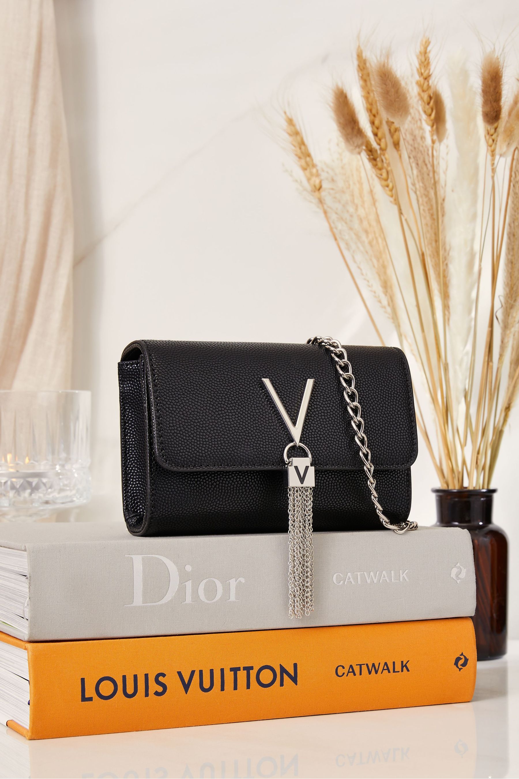 Buy Valentino Bags Black Divina Crossbody Tassel Bag from Next Slovenia