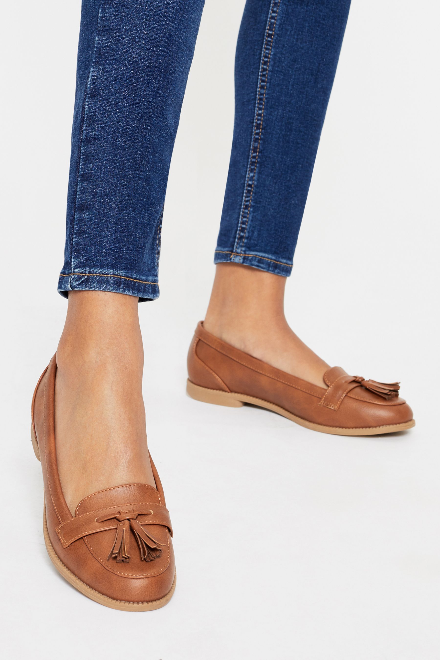 Ladies tan loafers uk online