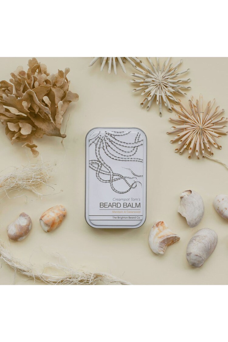 The Brighton Beard Co. Creampot Toms Mandarin and Cedarwood Beard Balm, Handmade, Softening and Nourishing 80ml - Image 3 of 3