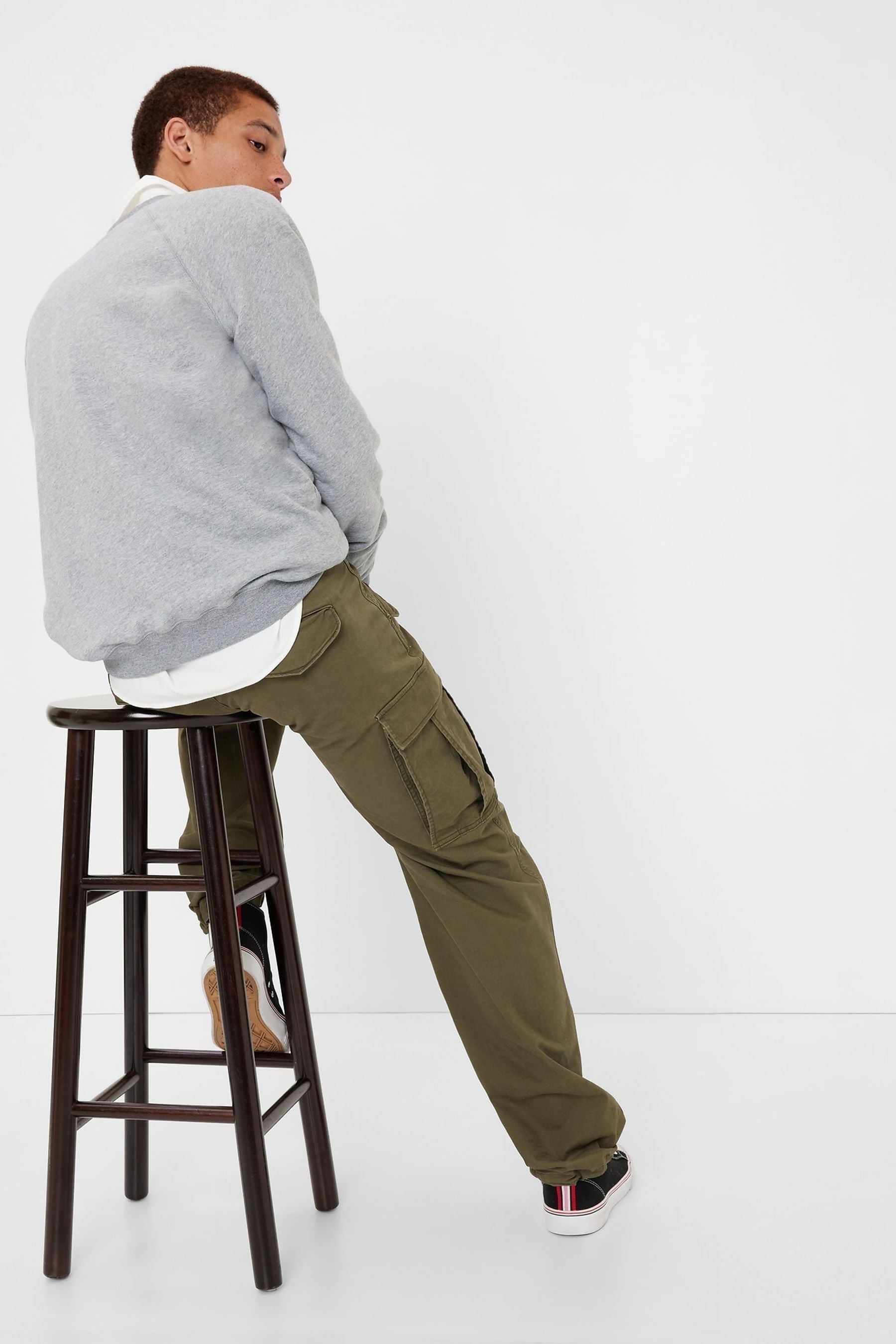 Buy Gap Green Relaxed Utility Cargo Trousers from Next Luxembourg