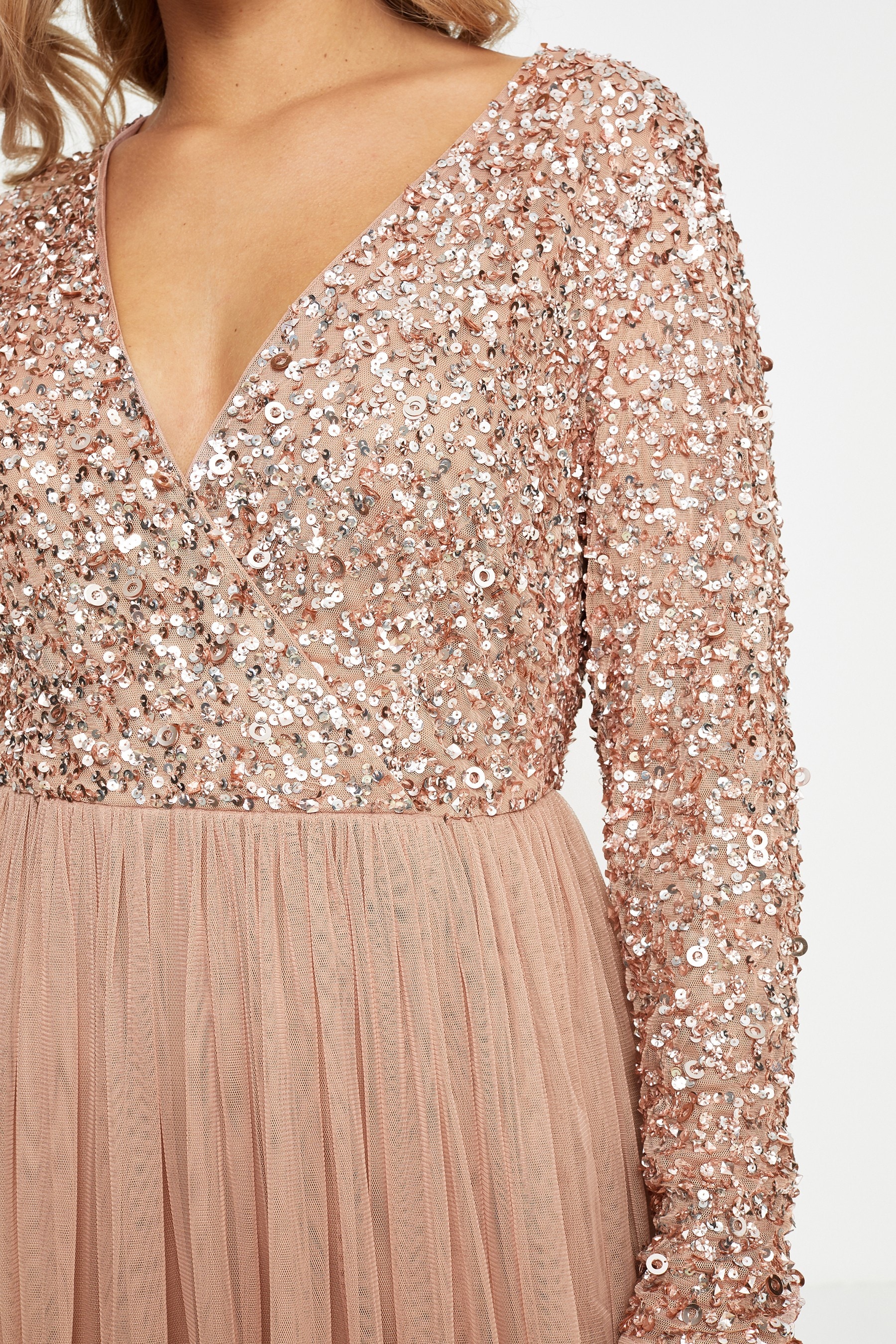 Maya long sleeve midi dress store