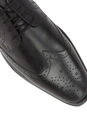 Lotus Footwear Black Mens Leather Lace Up Derby Brogue Shoe - Image 4 of 4