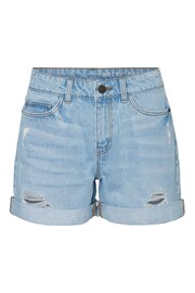 NOISY MAY Light Blue High Waist Mom Shorts - Image 5 of 5