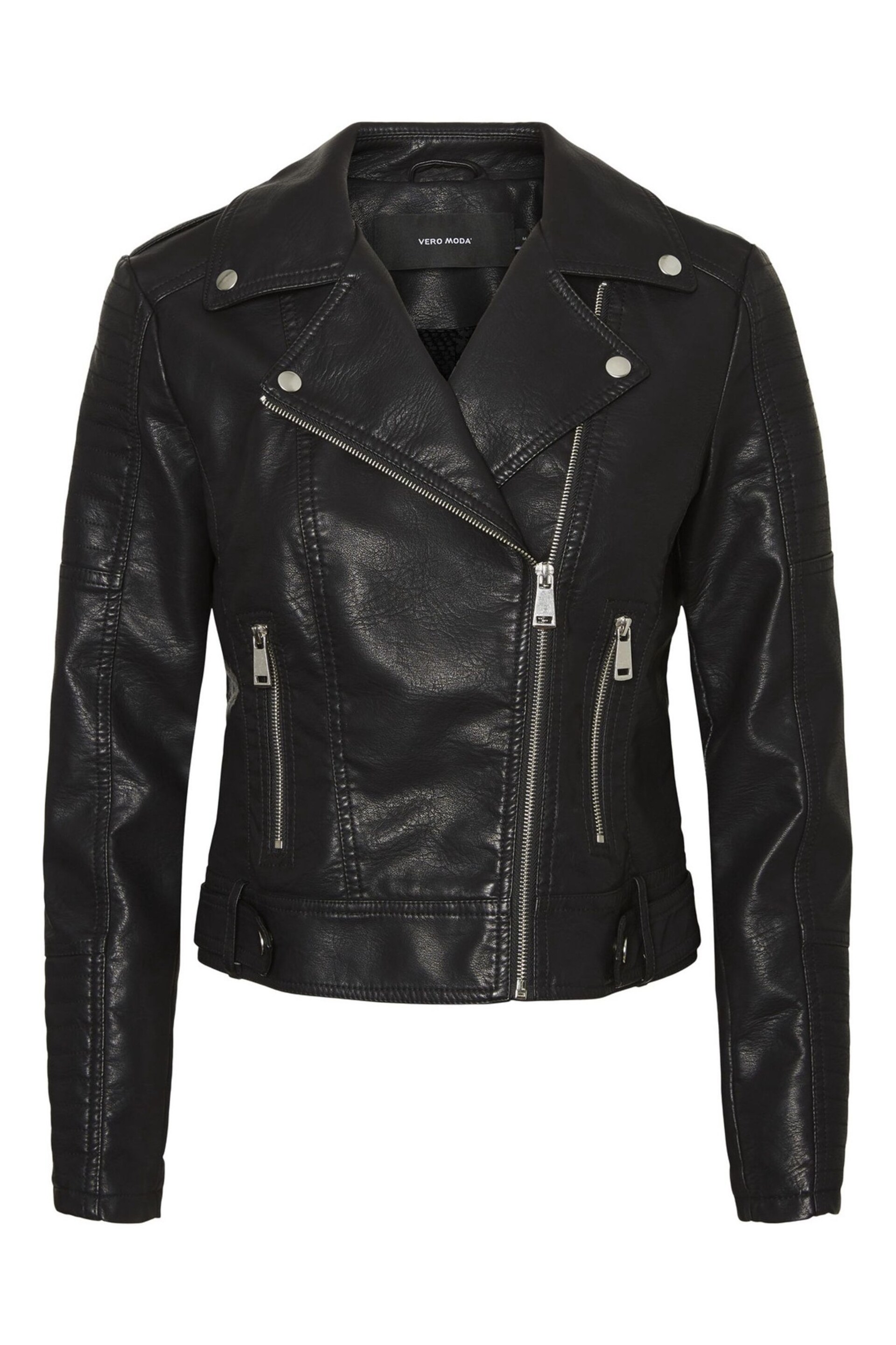 Vero Moda Black Faux Leather Jacket - Image 5 of 5