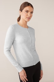 Gap Grey Long Sleeve Crew Neck Cardigan - Image 1 of 4