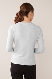 Gap Grey Long Sleeve Crew Neck Cardigan - Image 2 of 4