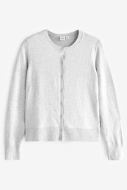 Gap Grey Long Sleeve Crew Neck Cardigan - Image 4 of 4