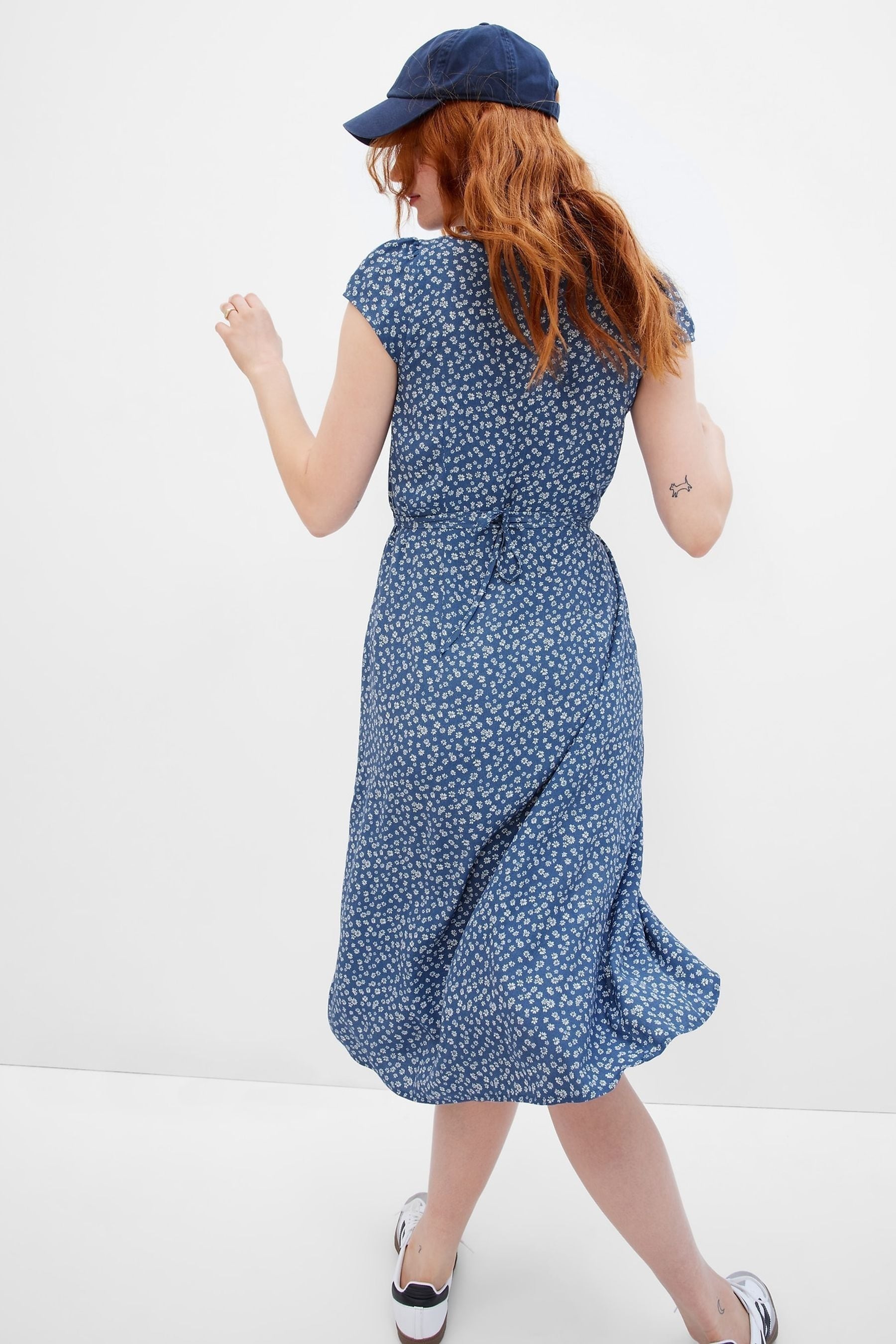 Gap floral wrap dress outlet