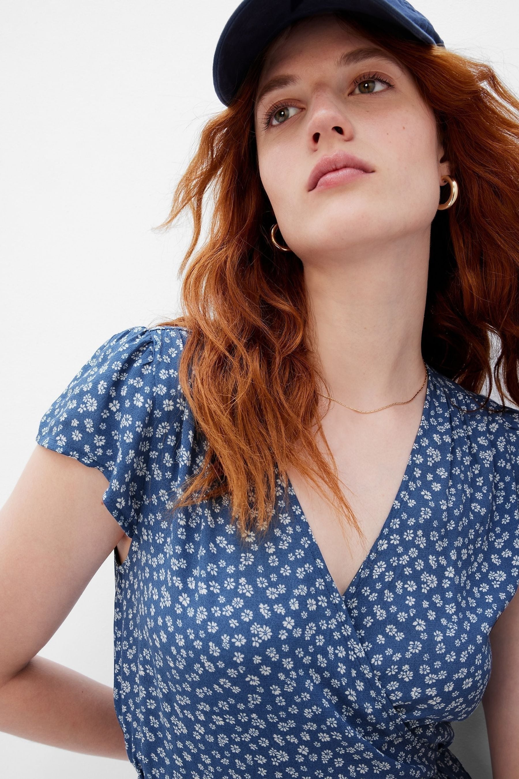 Gap midi wrap dress store