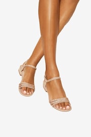 Friends Like These Nude Regular Fit Occasion Strappy Gem Sandals - Image 6 of 6