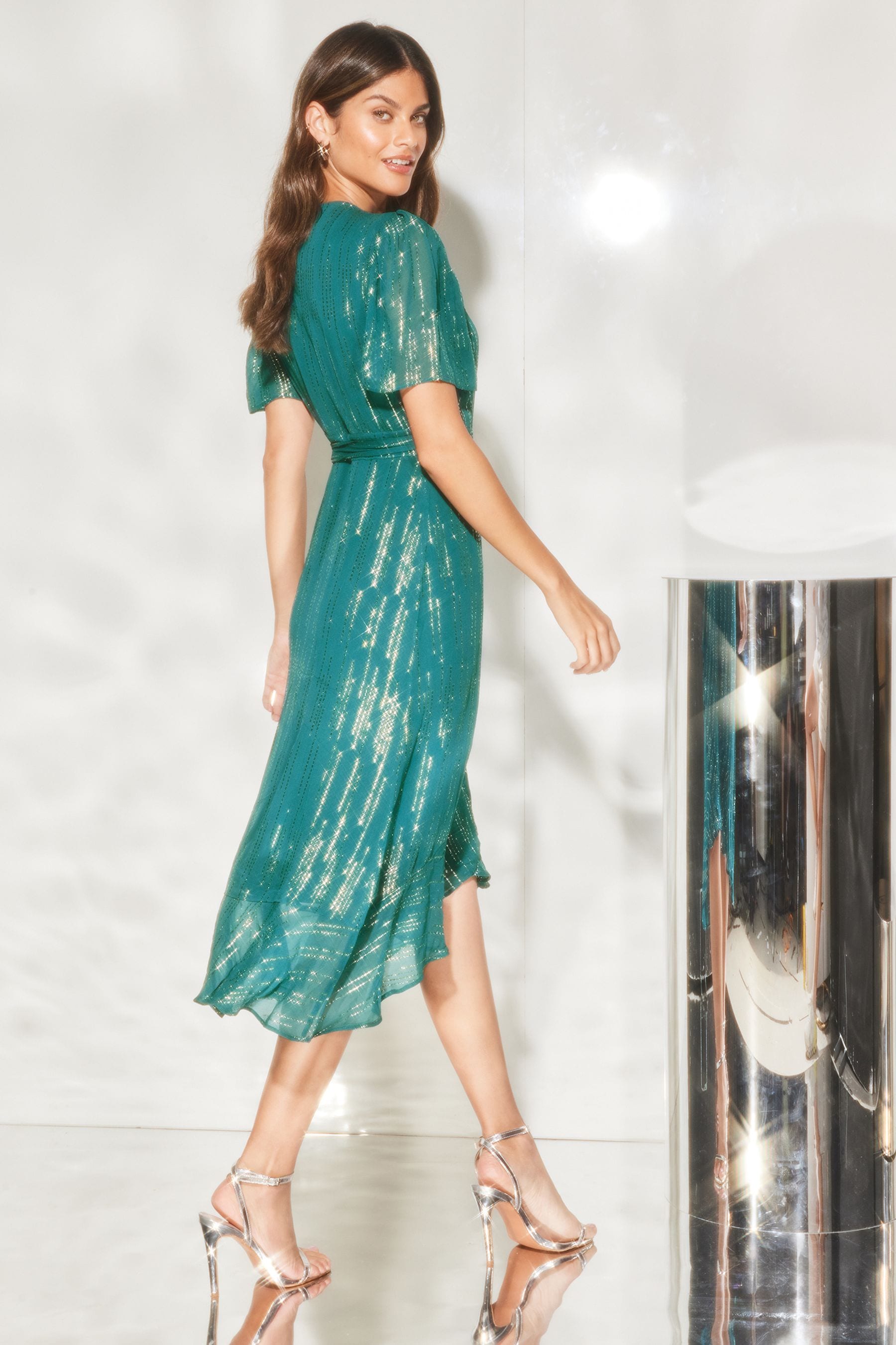 Lipsy teal cocktail dress outlet