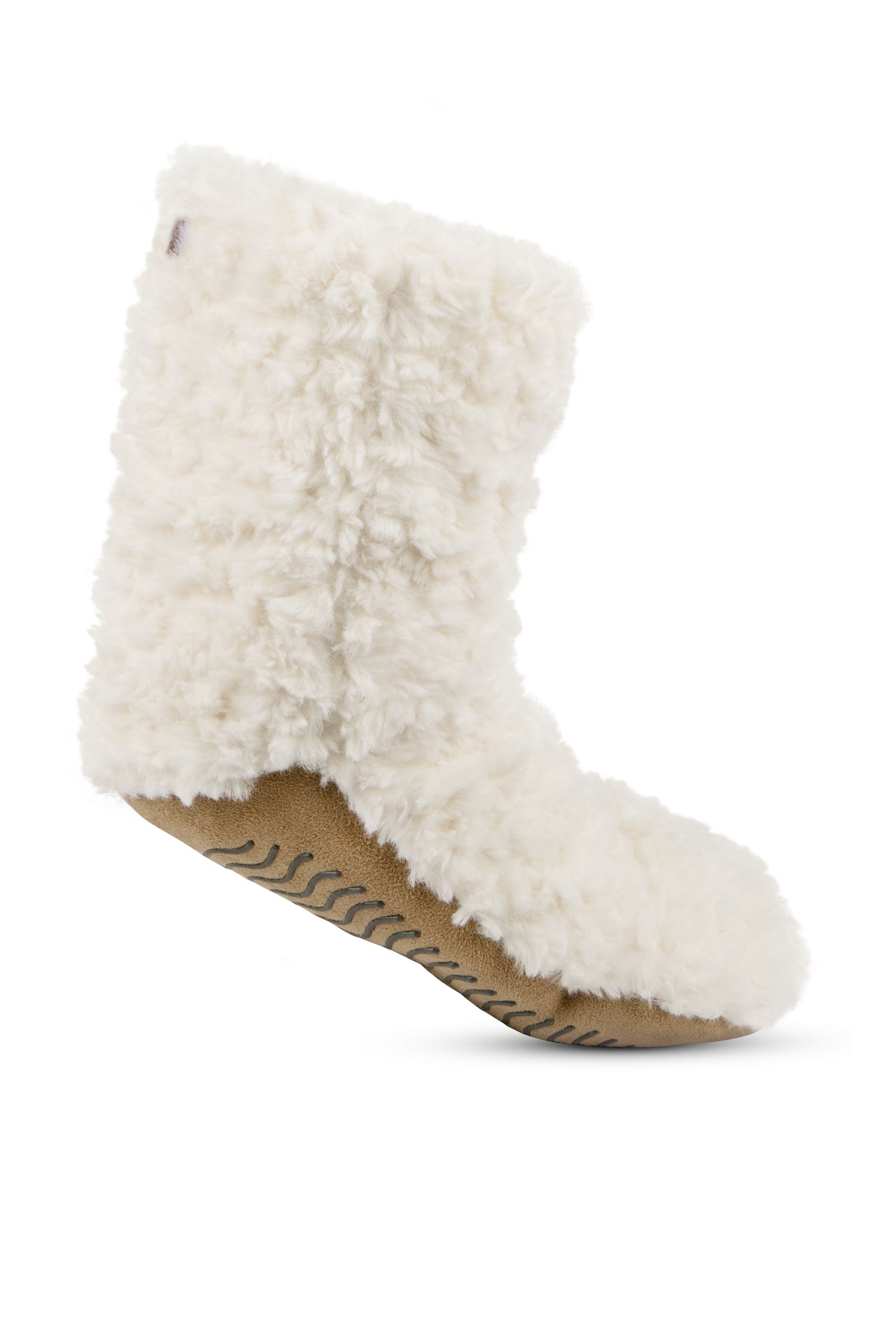 Furry slipper socks top