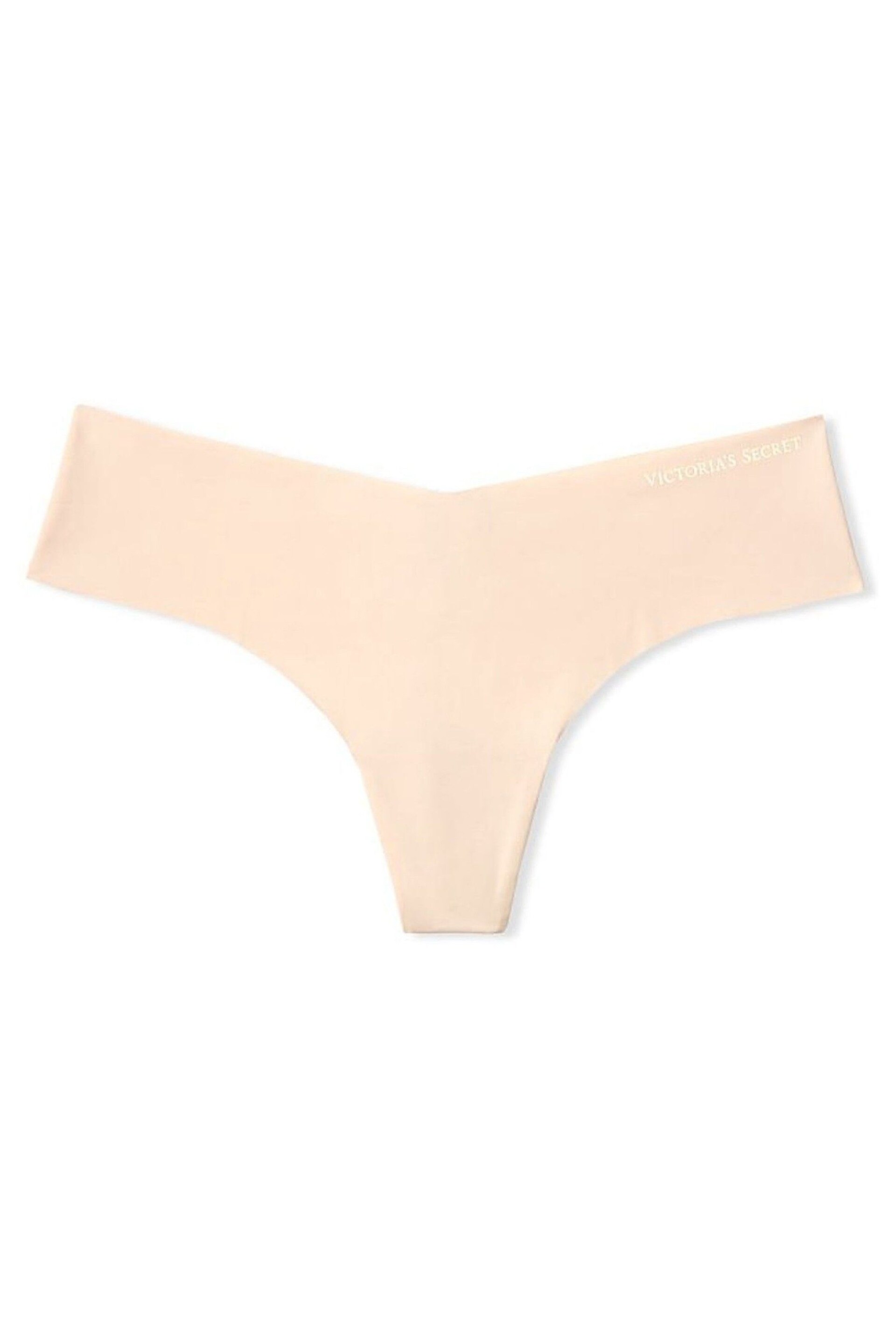 Victoria's Secret Champagne Nude Thong No-Show Knickers - Image 3 of 3
