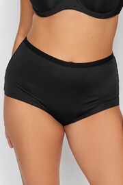 Yours Curve Black 3 Pack Lace Back Knickers - Image 2 of 4
