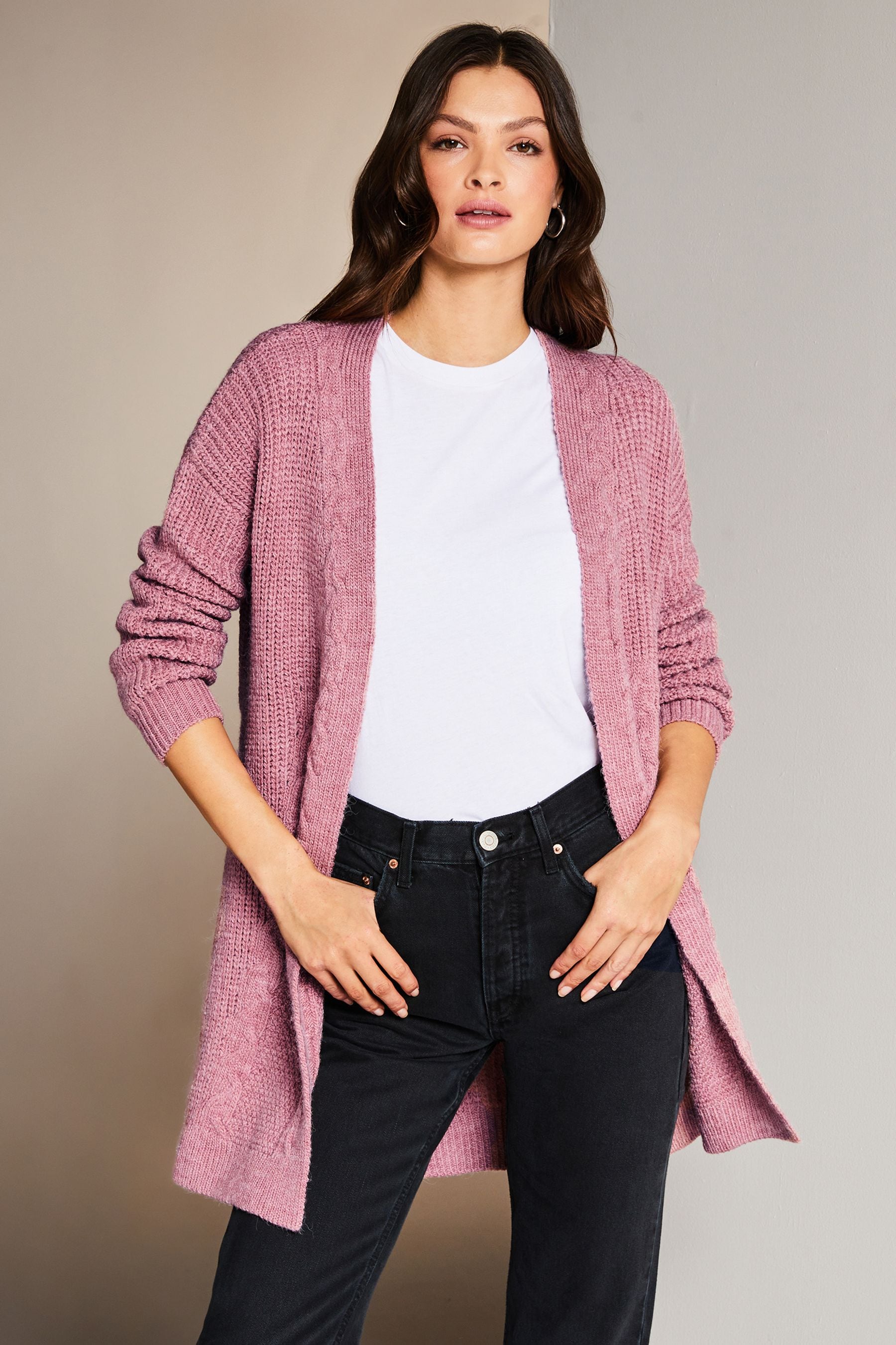 Buy Lipsy Rose Mixed Cable Knit Cardigan from Next Pakistan