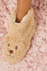 Lipsy Cream Bear Bootie Slippers - Image 3 of 3