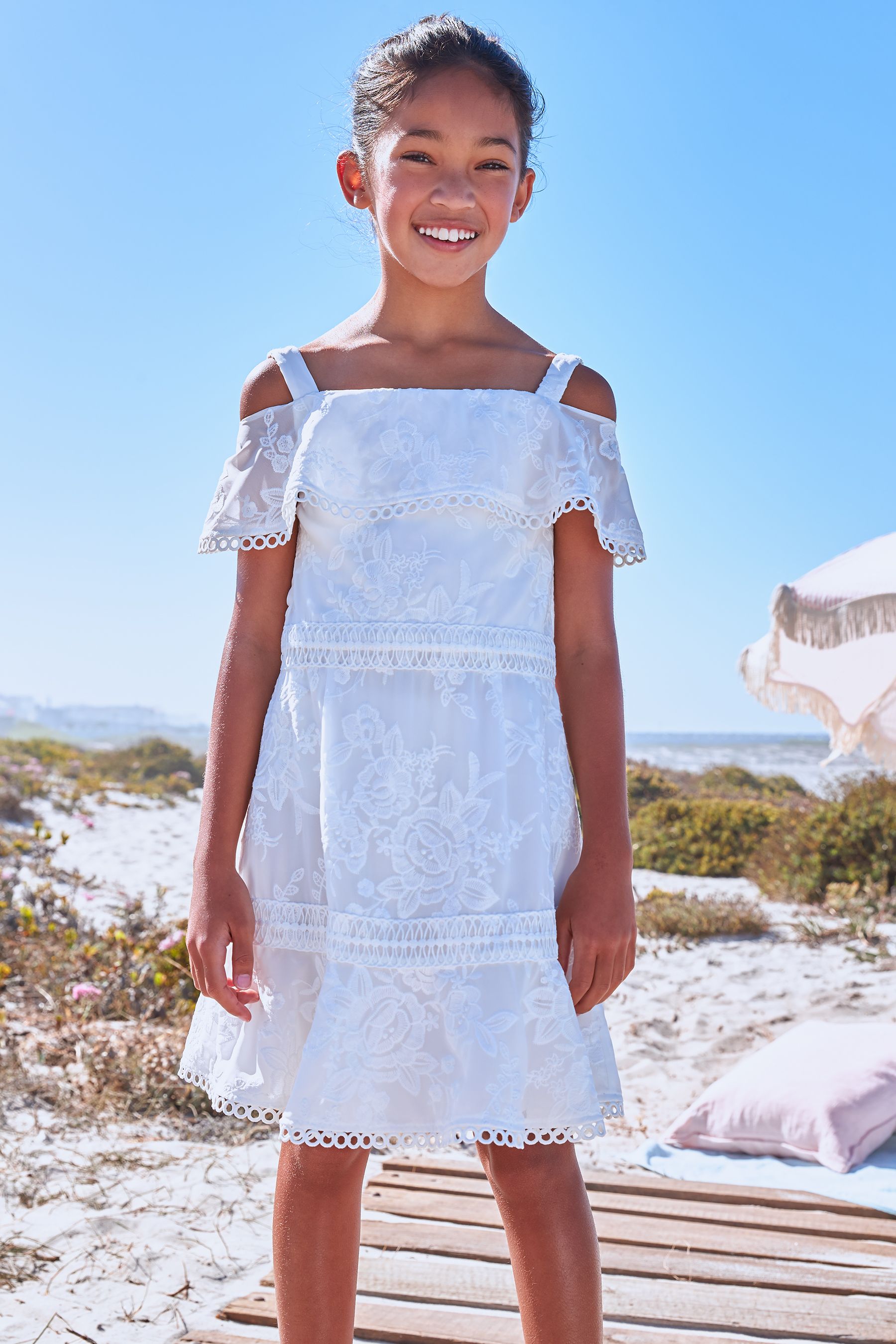 Lipsy lace bardot dress outlet