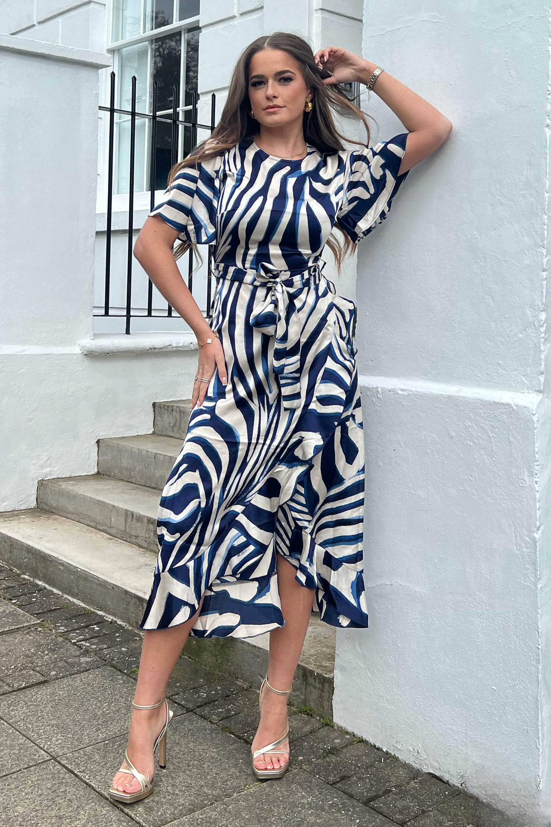 Frill detail midi dress top
