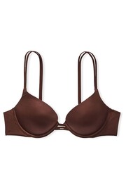 Victoria's Secret Dark Brown Smooth Plunge Push Up Bra - Image 3 of 3