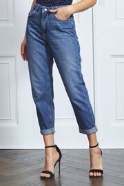 Sosandar Blue Denim Girlfriend Jeans - Image 3 of 6