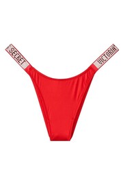 Victoria's Secret Lipstick Red Smooth Cheeky Shine Strap Knickers - Image 3 of 3