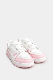 Yours Curve Pink Extra-Wide Fit Colour Block Trainer - Image 2 of 5