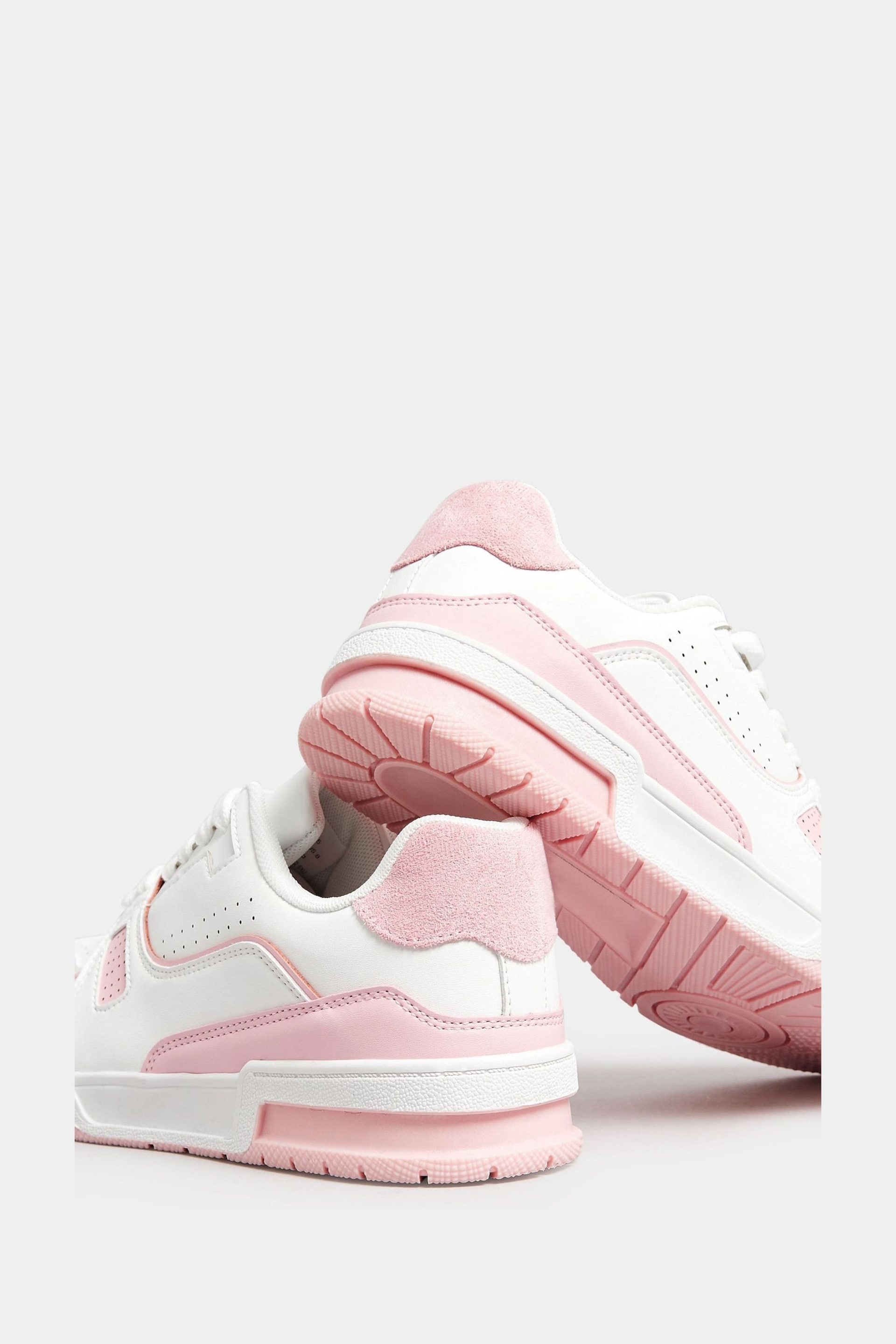 Yours Curve Pink Extra-Wide Fit Colour Block Trainer - Image 4 of 5