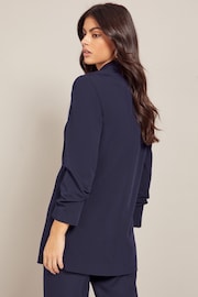 Friends Like These Navy Blue Petite Edge to Edge Tailored Blazer - Image 2 of 4