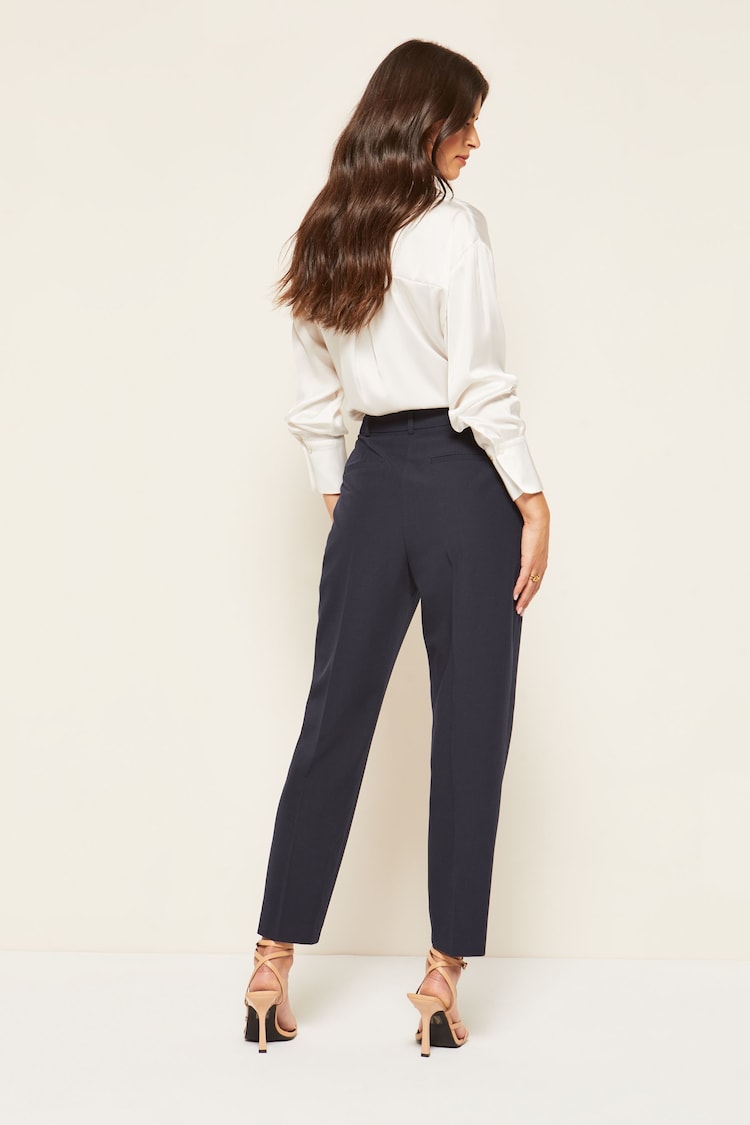 Friends Like These Navy Blue Blue Petite Tailored Ankle Grazer Trousers - Image 2 of 4