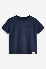 Gap Blue Pocket Short Sleeve Crew Neck T-Shirt (6mths-5yrs) - Image 1 of 2