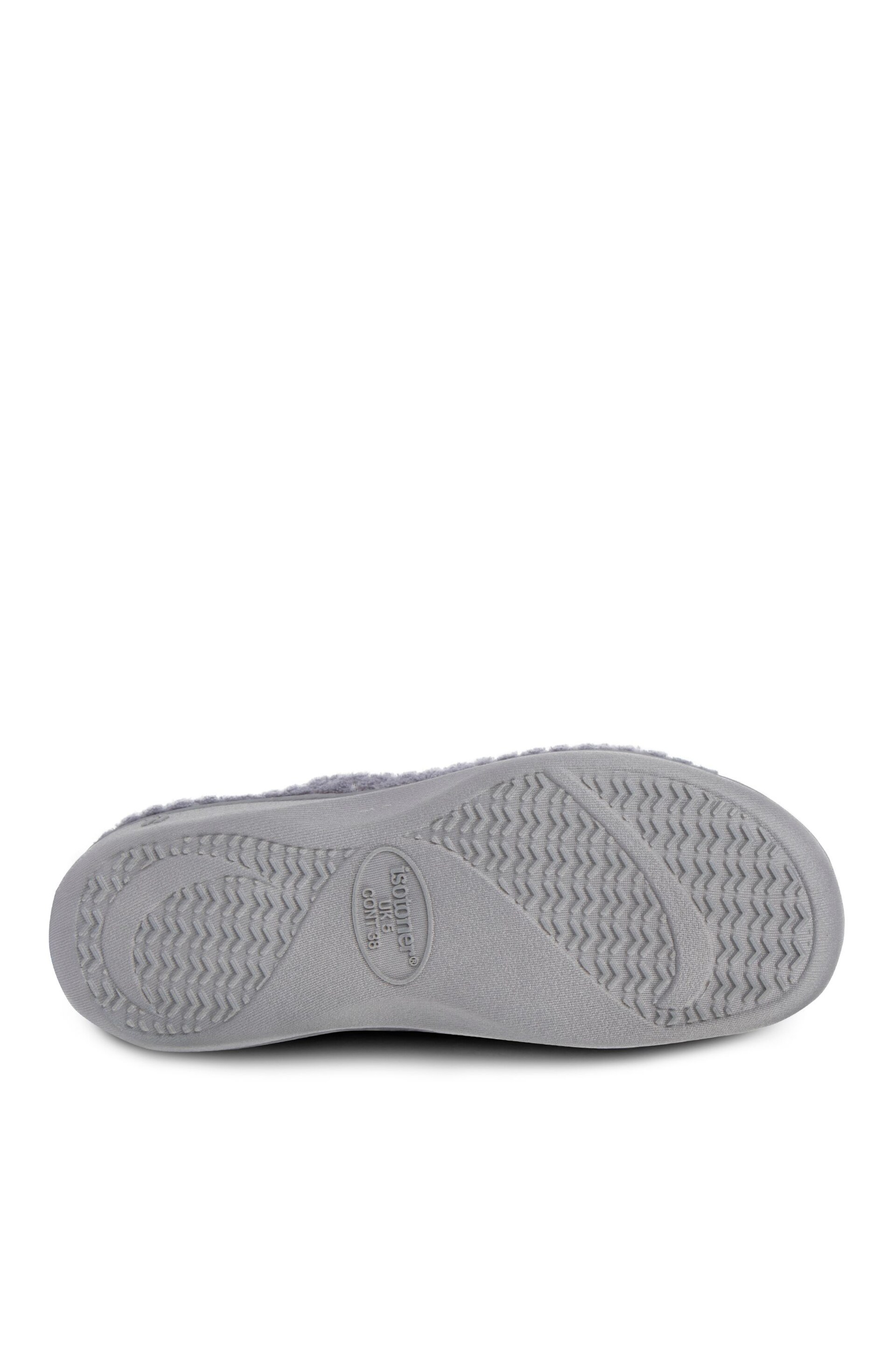 Totes Grey Popcorn Turnover Open Toe Slippers - Image 5 of 5