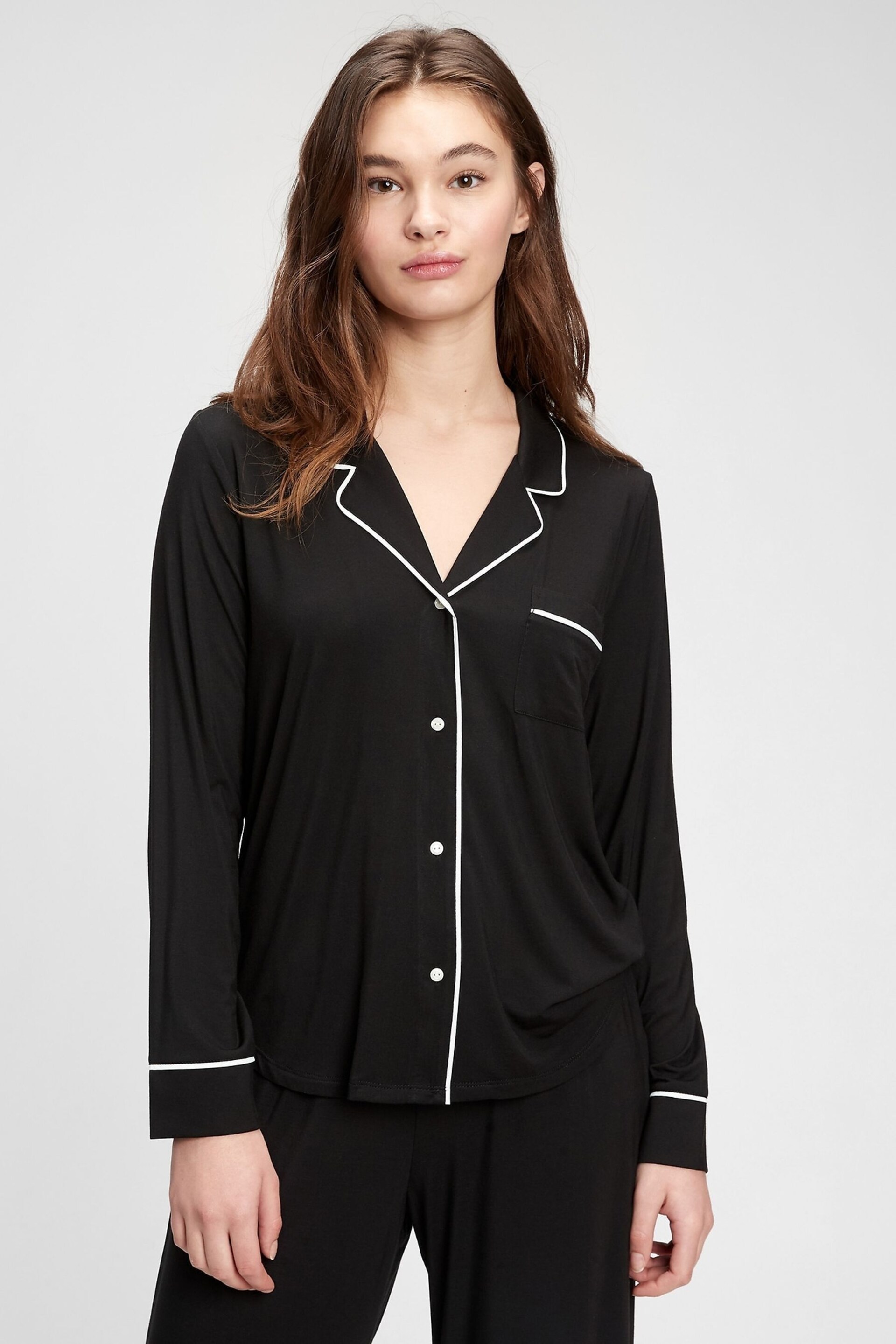 Gap Black Long Sleeve Pyjama Top - Image 1 of 1