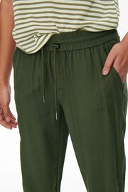 ONLY Khaki High Waist Drawstring Joggers - Image 4 of 5