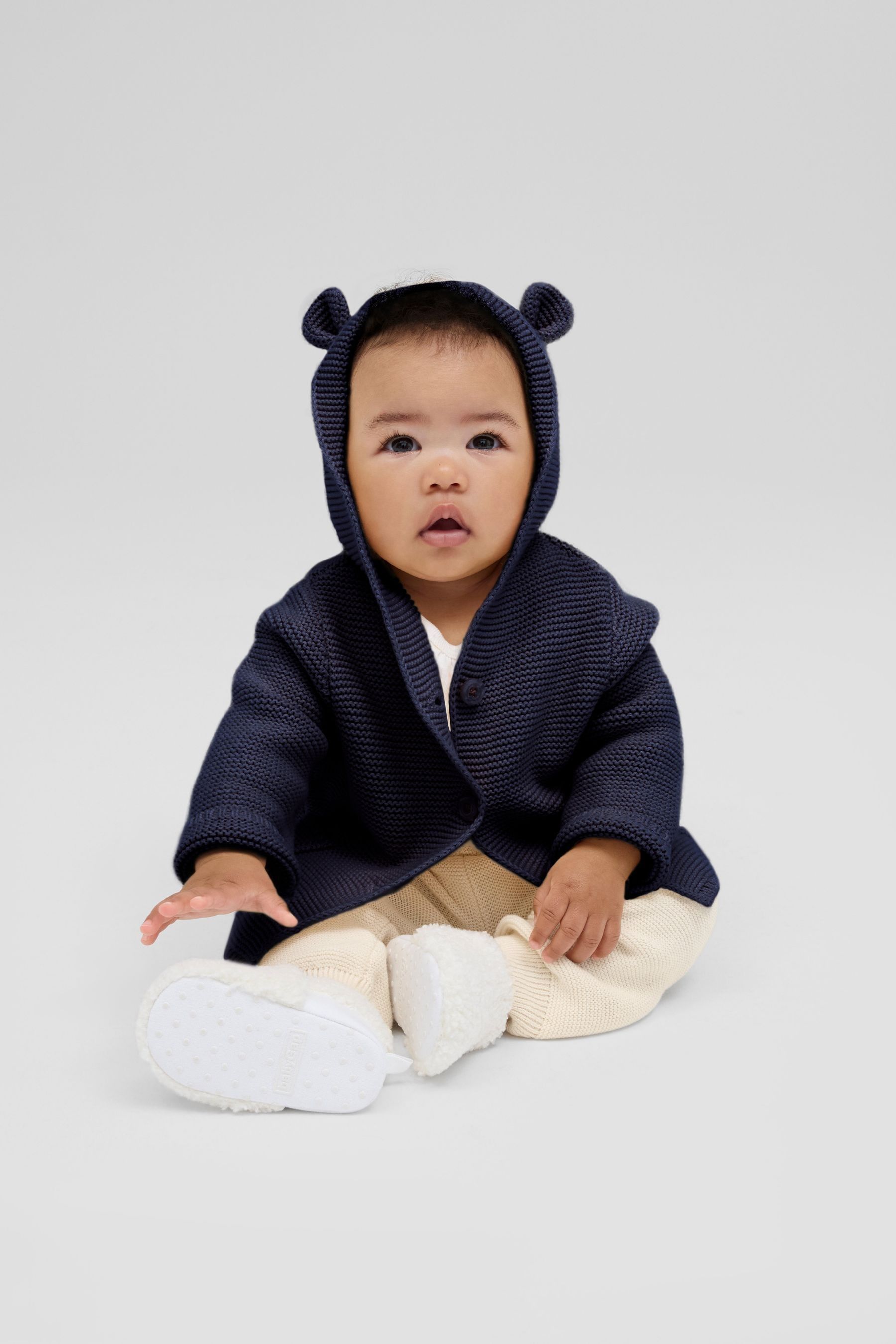Buy Gap Navy Blue Knitted Brannan Bear Cardigan Newborn 24mths from the Next UK online shop