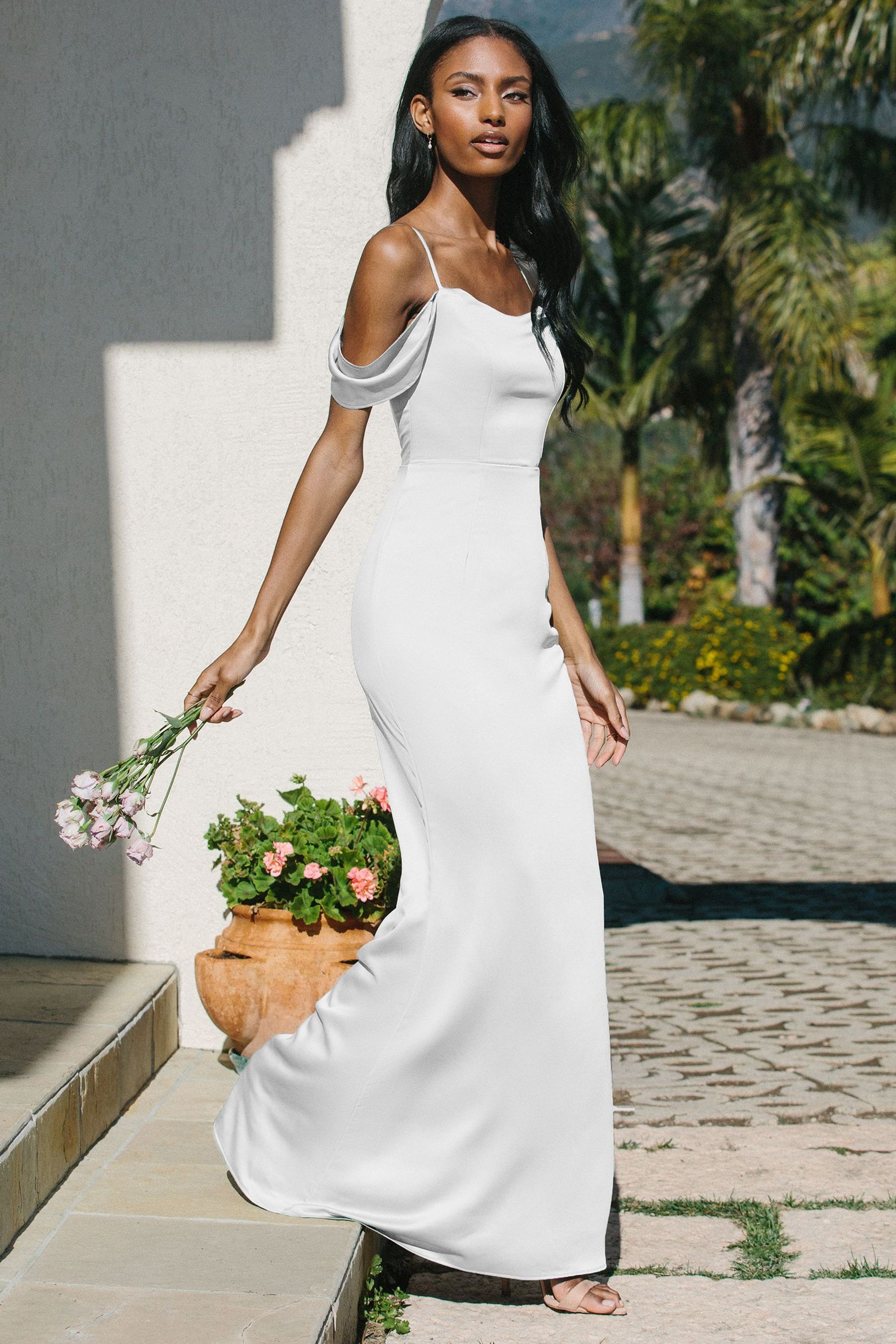 Lipsy cold shoulder maxi dress outlet