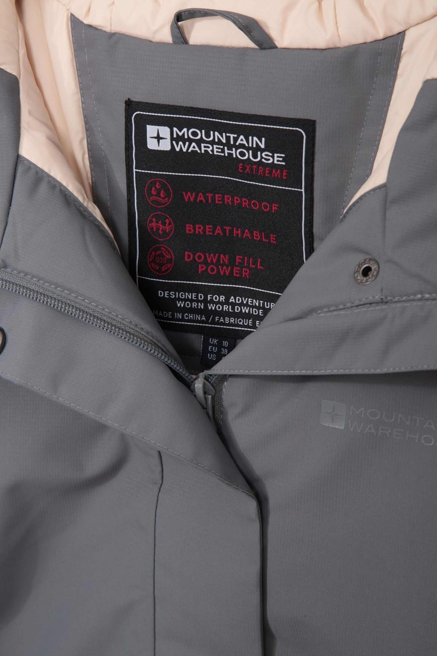 Buy Mountain Warehouse Grey Polar Hybrid Womens Long Down Jacket from Next Luxembourg