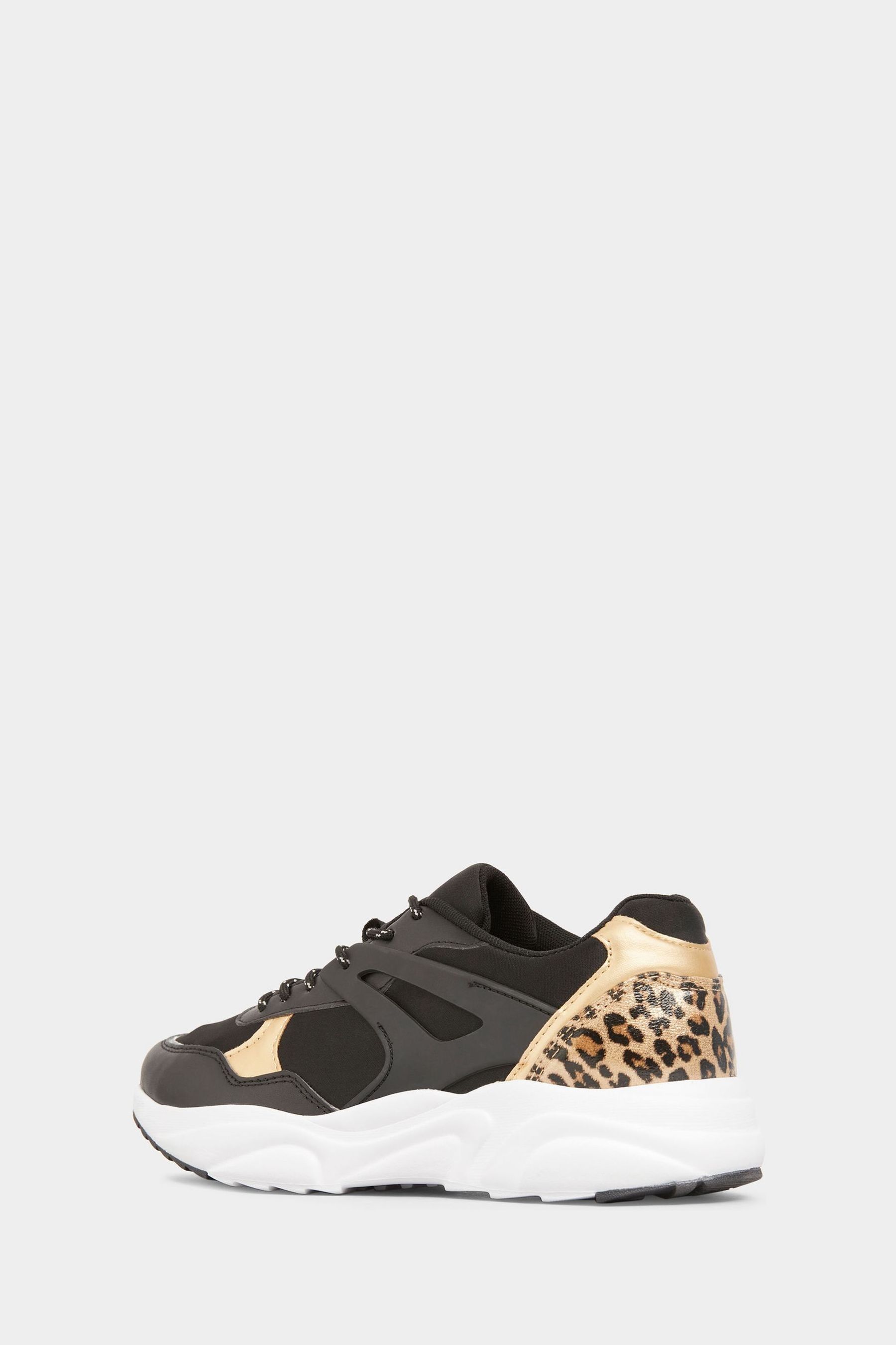 Black leopard print trainers online
