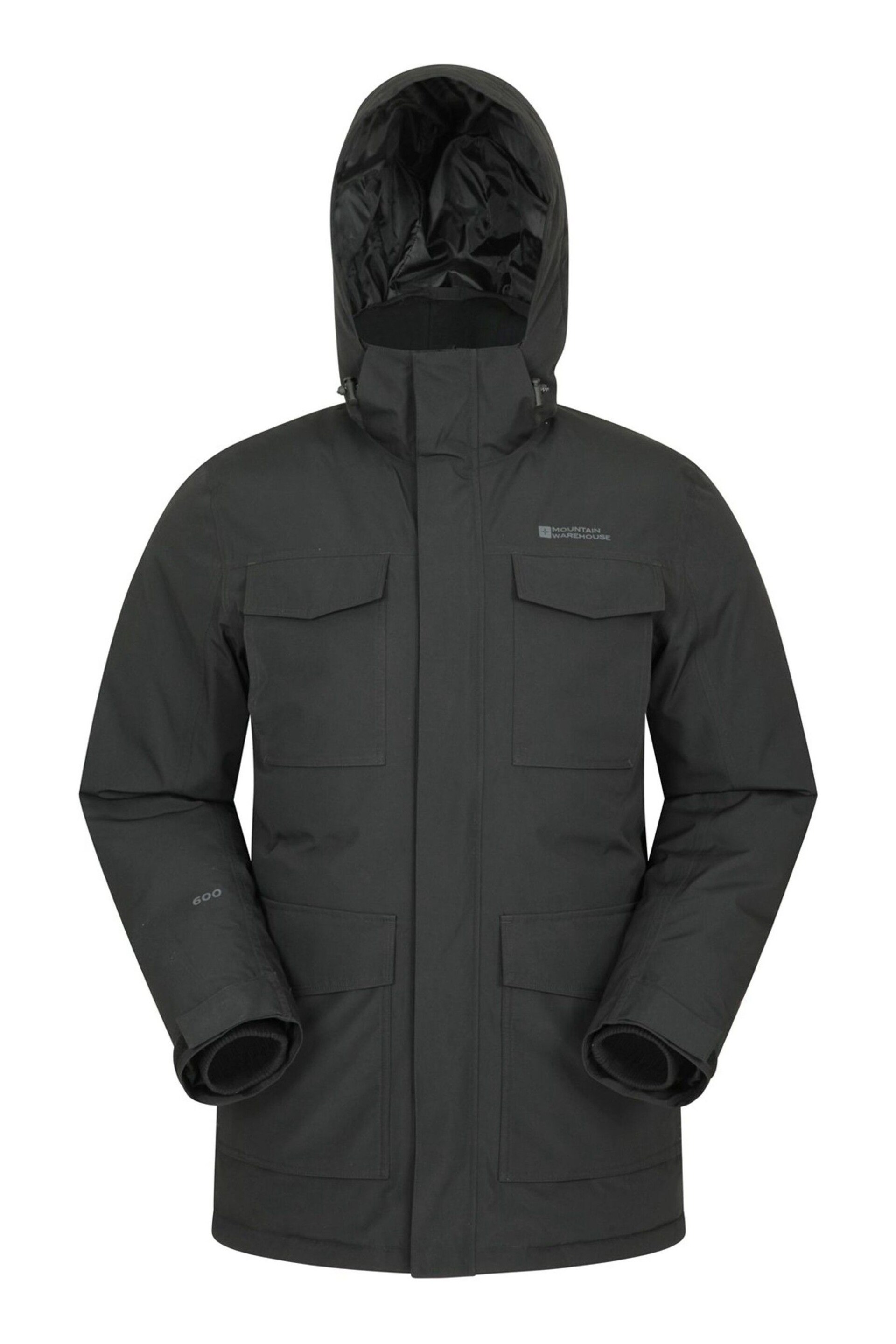 Mountain Warehouse Black Concord Waterproof Extreme Mens Down Long Jacket - Image 1 of 5